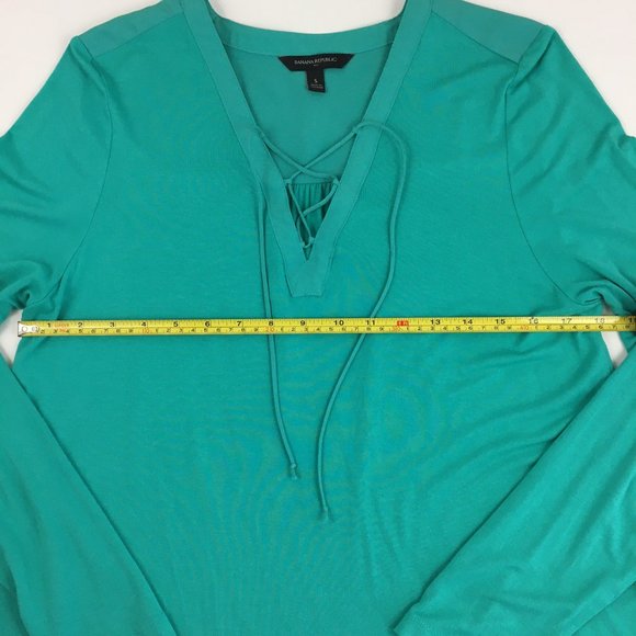 Banana Republic Popover Lace Up Blouse - Picture 8 of 9